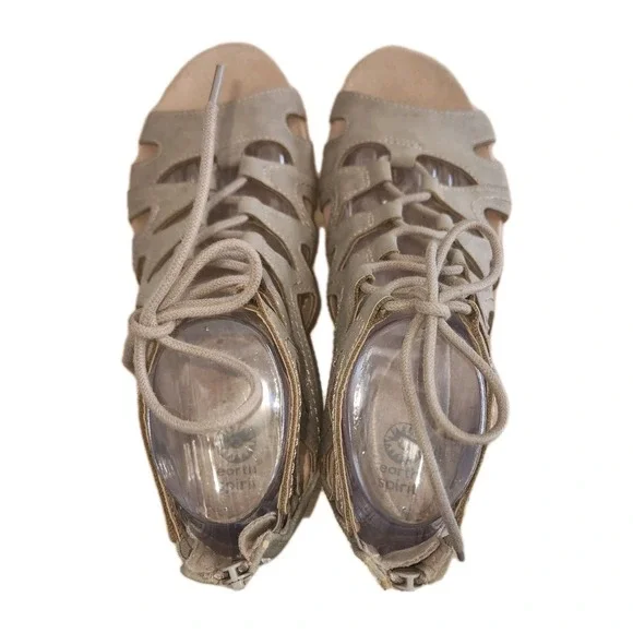 Earth Spirit "Meaghan" Gladiator Wedge Sandals - Boho Laser Cut - Size 8.5 NWOB - Picture 2 of 11